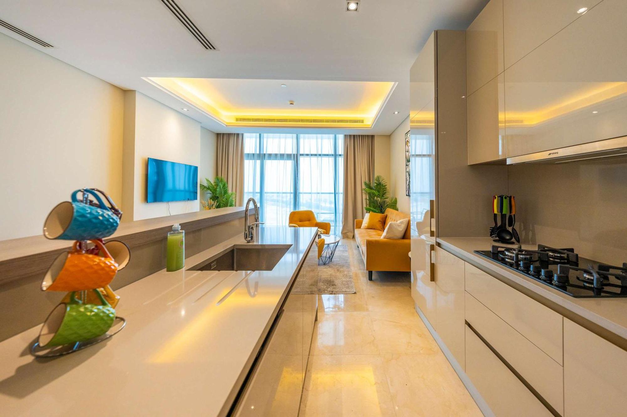 Spacious Beachfront 2 Bedroom Apartment - The 8 Dubái Exterior foto